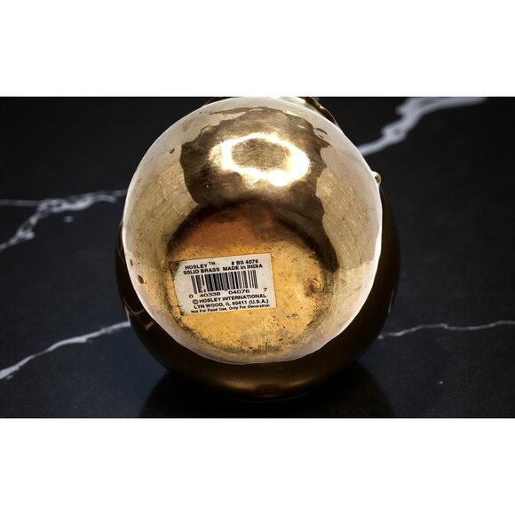 Vintage Hosley International solid hammered brass planter with rope detail, appr - Picture 4 of 13